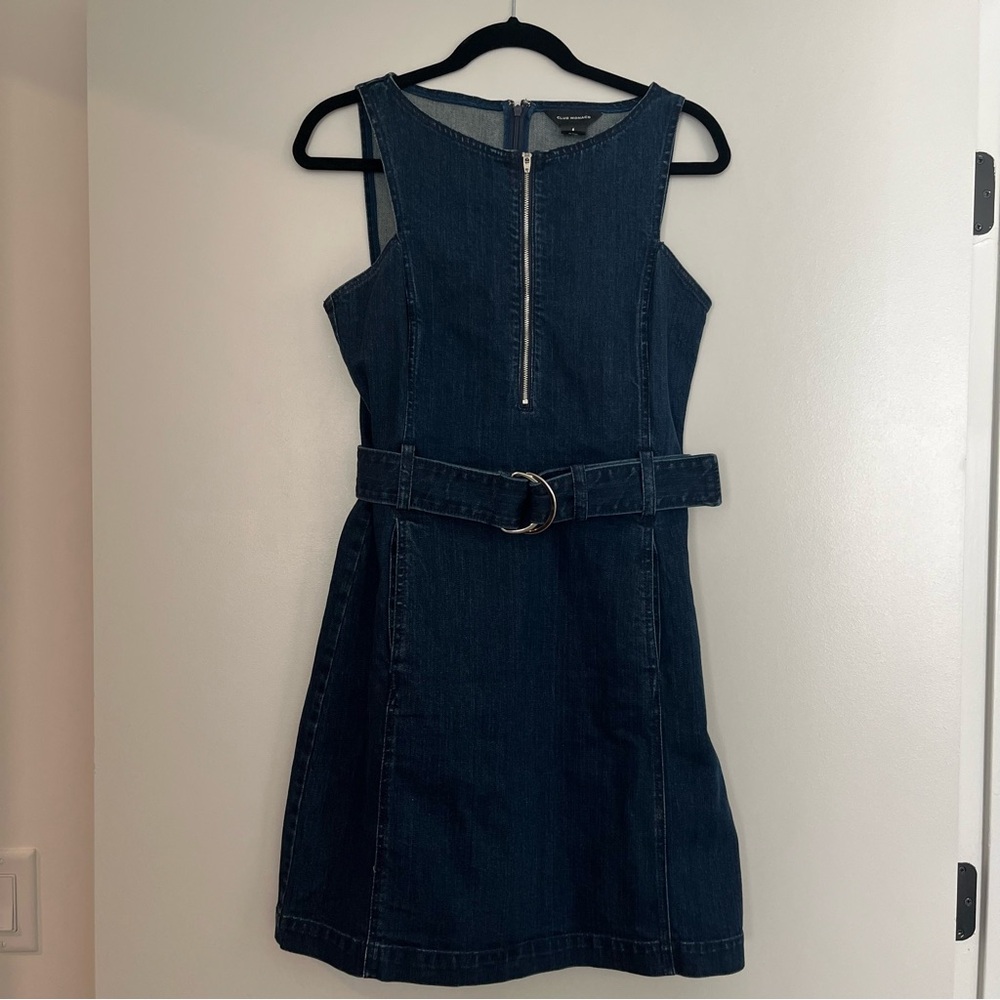 Club Monaco Lizel Denim Belted Mini Dress, size 6
